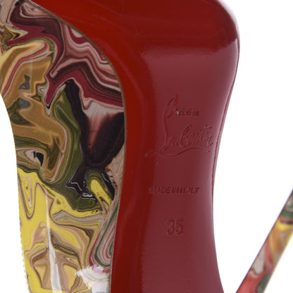 Christian Louboutin Patent Marble Swirl Pigalle Follies 100 Pumps 35 Multicolor 7 of 8