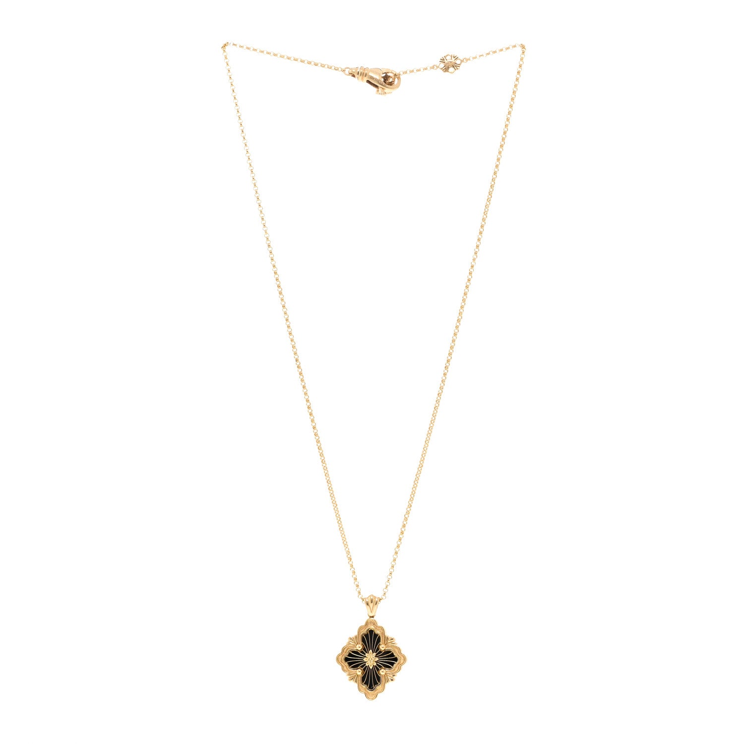 Buccellati 18K Yellow Gold Black Onyx Opera Tulle Necklace 3 of 5