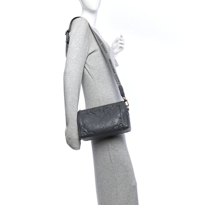 Louis Vuitton Calfskin Debossed Monogram Versailles City Keepall Dark Shadow Grey 2 of 9