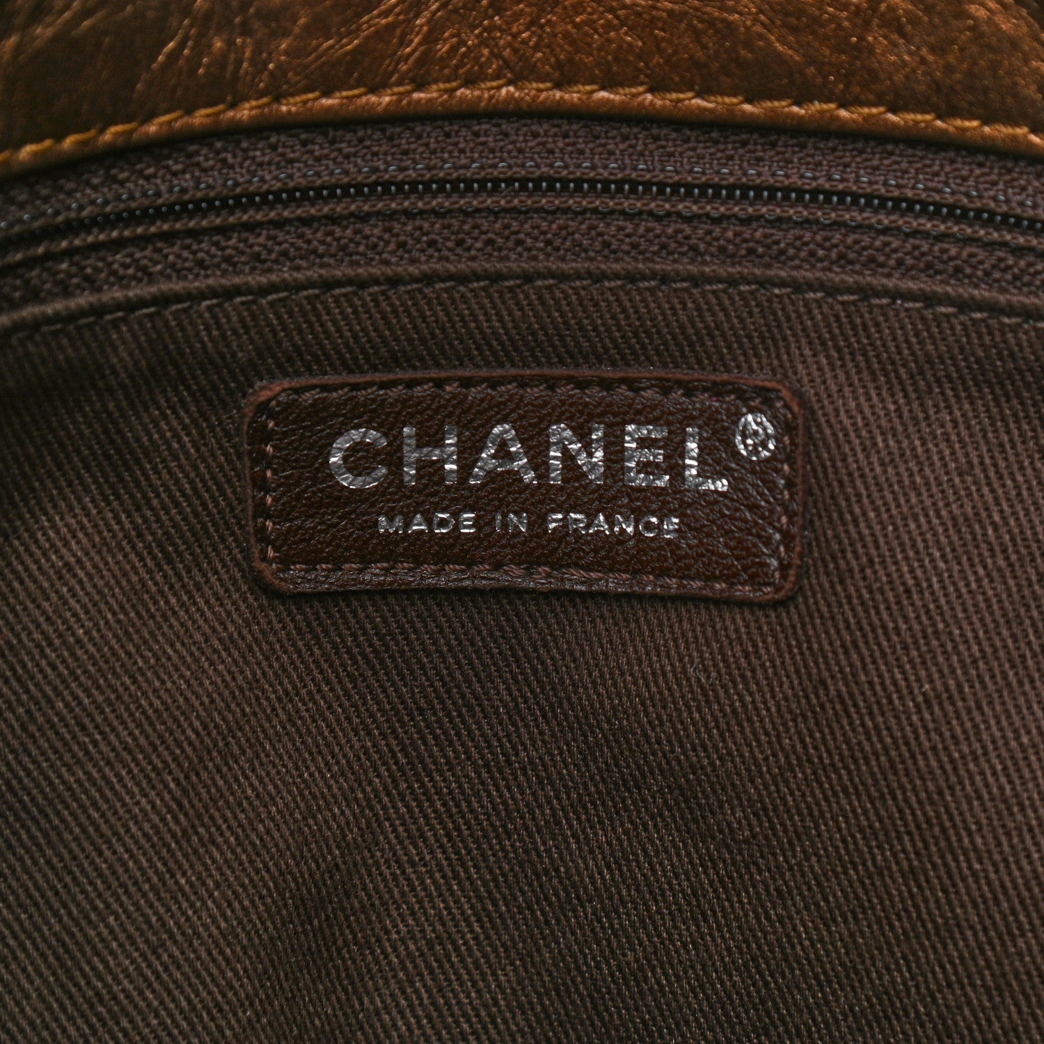 Chanel Metallic Aged Calfskin Large Shopping In Moscow Tote Bronze 6 of 9