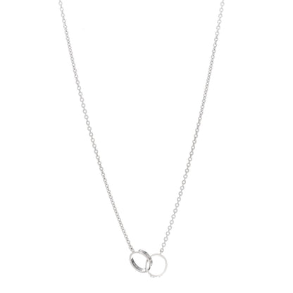 Cartier 18K White Gold Interlocking LOVE Necklace 1 of 4
