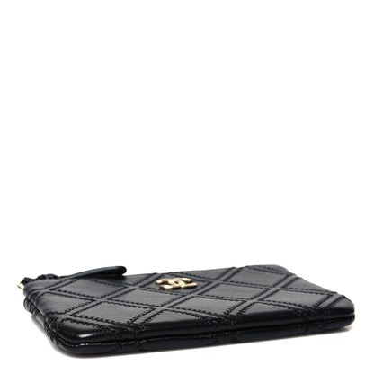 Chanel Lambskin Stitched Small Cosmetic Case Black 4 of 10