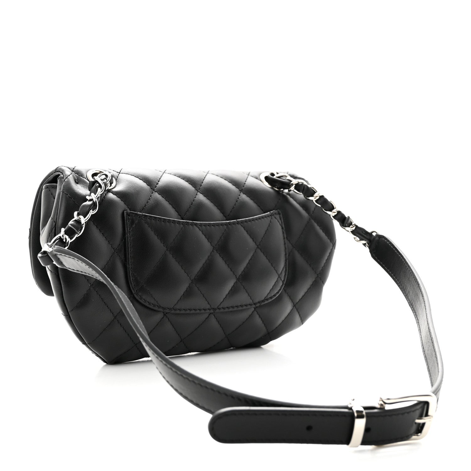 Chanel Calfskin Quilted CC Uniform Flap Belt Bag Black 3 of 10