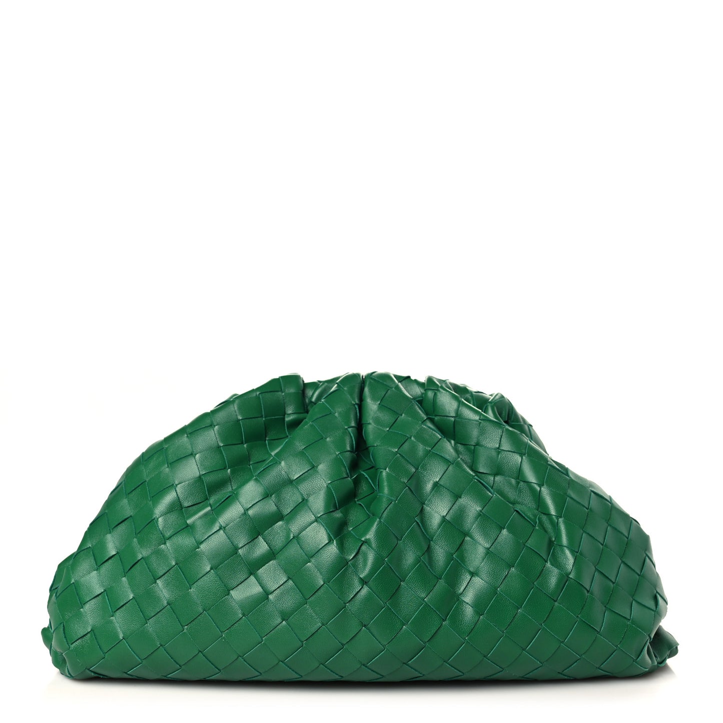 Nappa Maxi Intrecciato The Pouch Oversized Clutch Racing Green