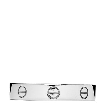 Cartier 18K White Gold 3.5mm LOVE Wedding Band Ring 57 8 3 of 4
