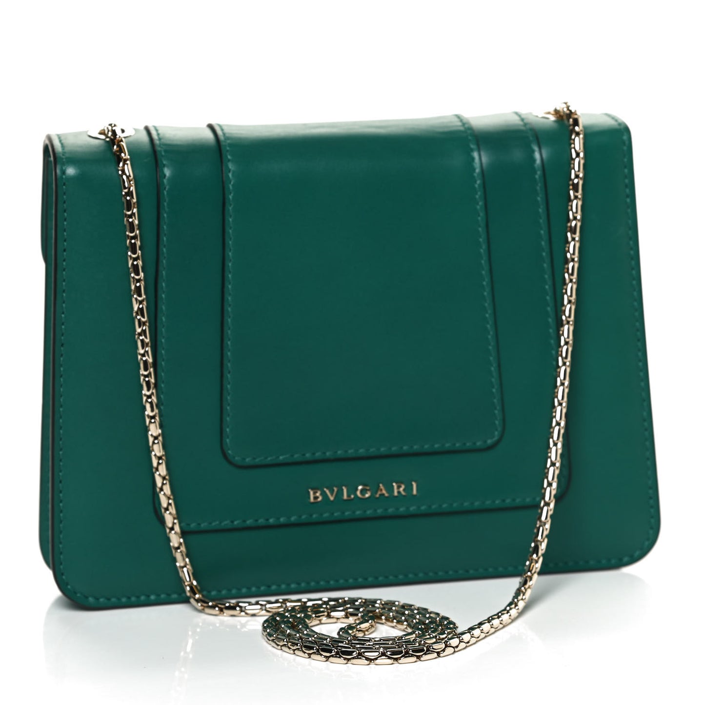 Calfskin Small Serpenti Forever Snake Strap Crossbody Bag Emerald Green