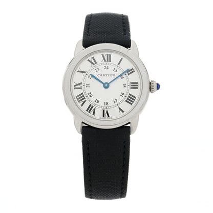Cartier Stainless Steel Calfskin 29mm Ronde Solo Quartz Watch 1 of 4