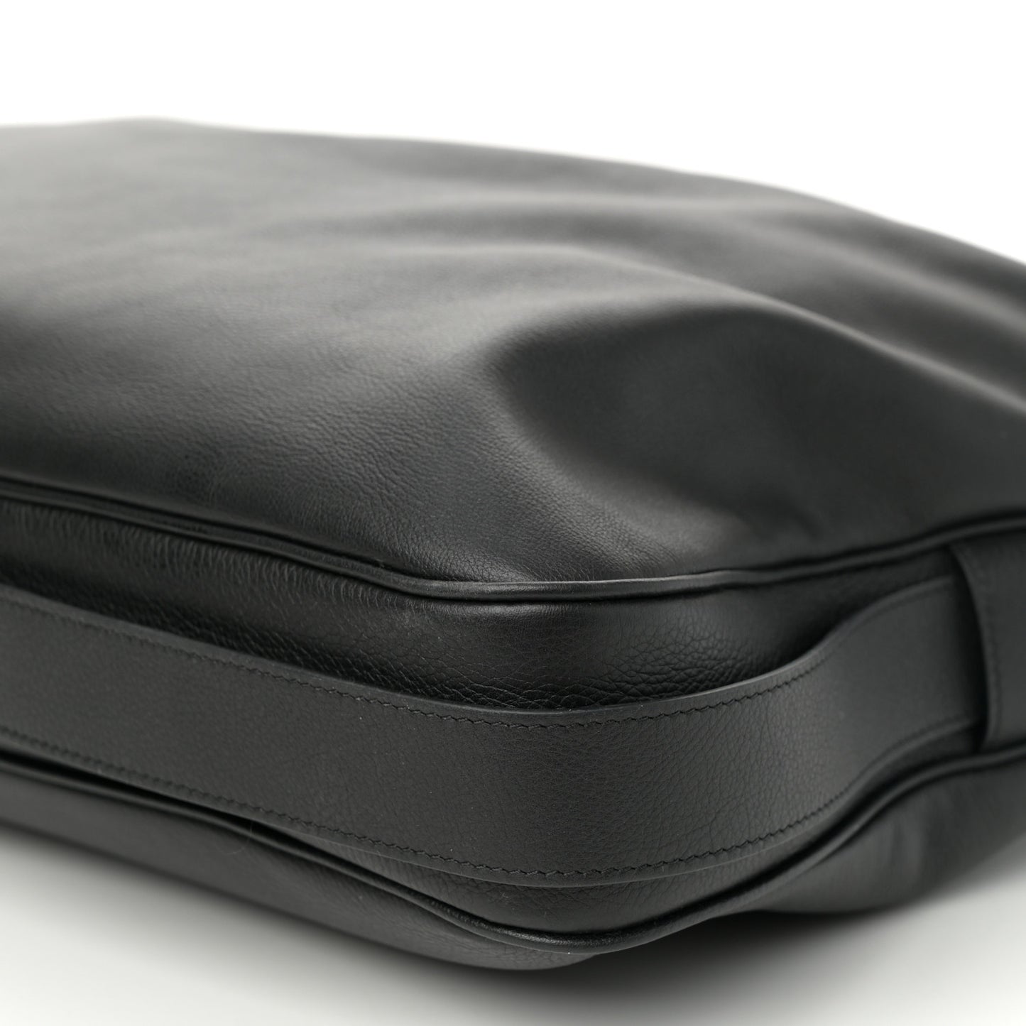 Supple Calfskin Large Romy Shoulder Bag Black