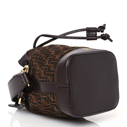 Fendi Suede Vitello King F is Fendi Micro FF Mini Mon Tresor Bucket Bag Sigaro Marrone Ebano 4 of 11