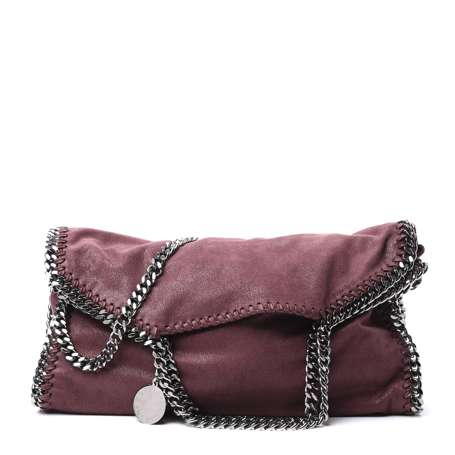 Shaggy Deer Falabella Fold Over Tote Plum