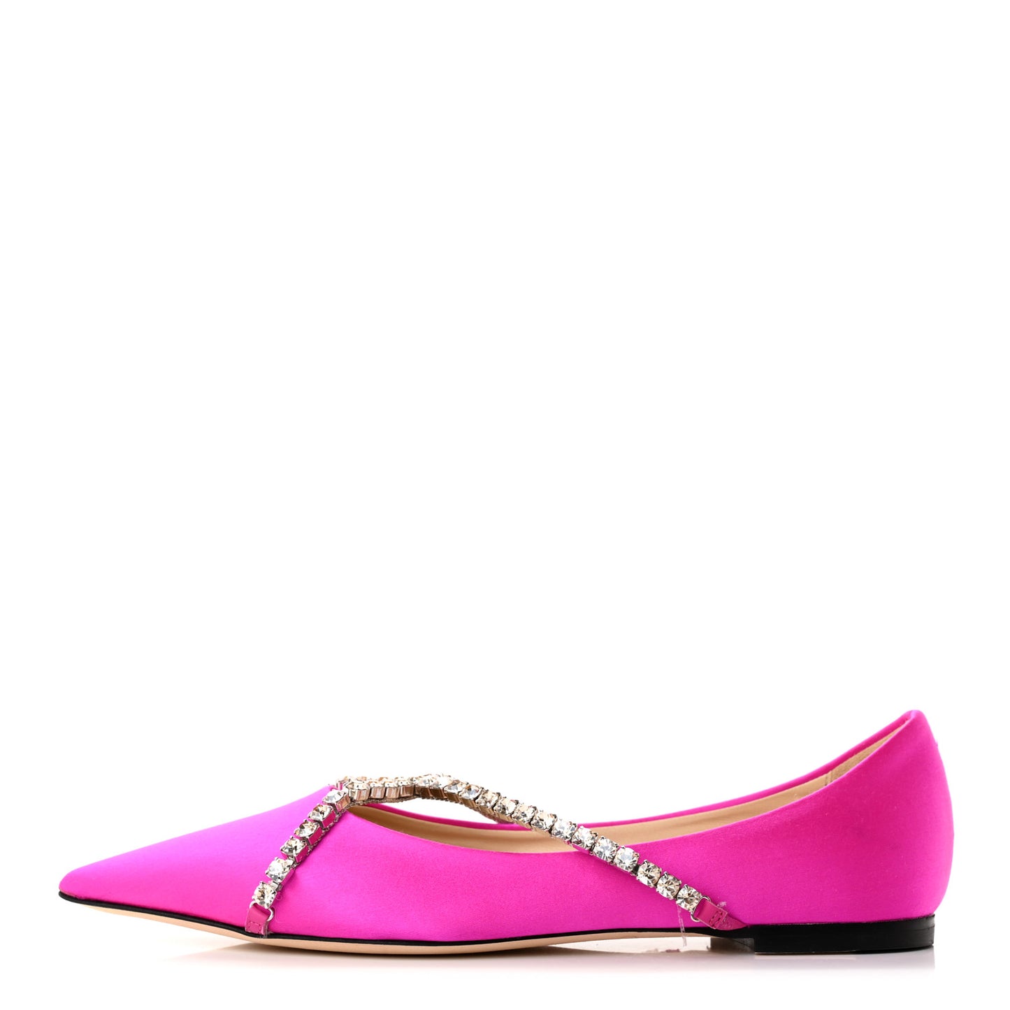 Satin Crystal Genevi Flat 35.5 Fuchsia Honey