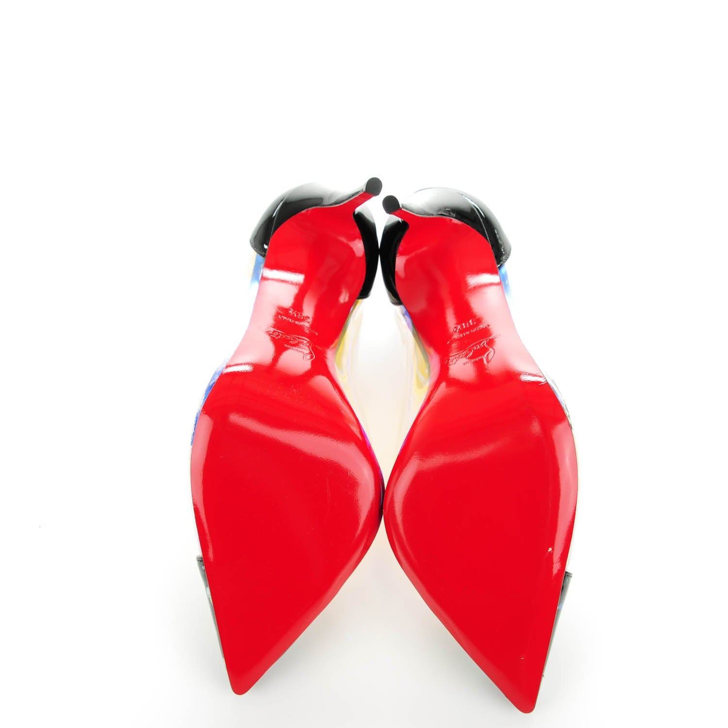 Christian Louboutin Debout Disco PVC Hologram 100 Pumps 38.5 Black Transparent 5 of 7
