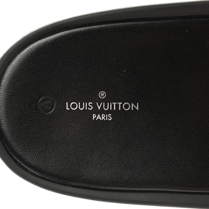 Louis Vuitton Calfskin Logo Sunbath Slide Sandals 38 Black 7 of 8