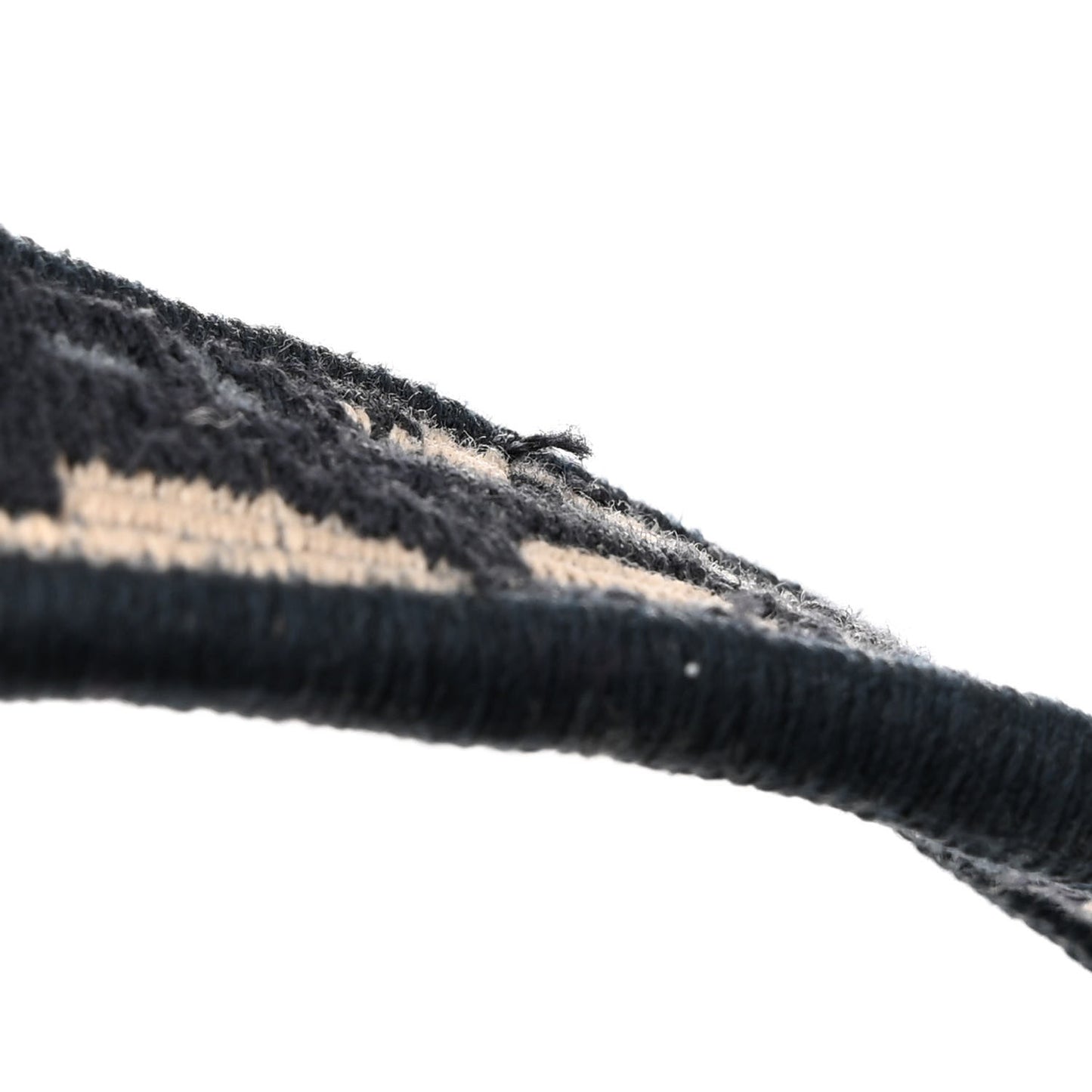 Oblique Embroidered Saddle Bag Blue