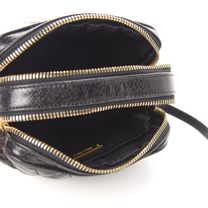 Miu Miu Vitello Shine Quilted Camera Bag Black 4 of 10