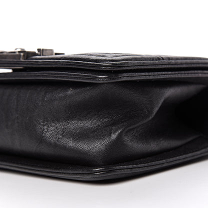 Chanel Crumpled Lambskin Small Studded Boy Flap Black 9 of 12