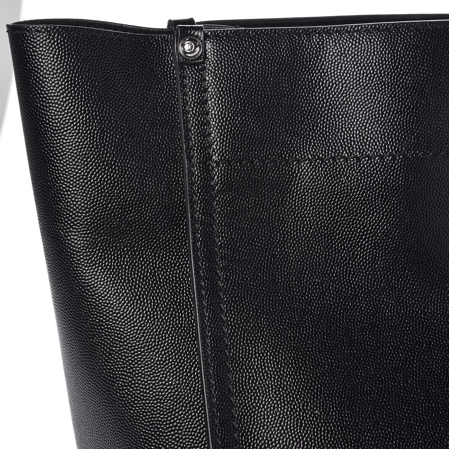 Caviar Large Studded Deauville Tote Black
