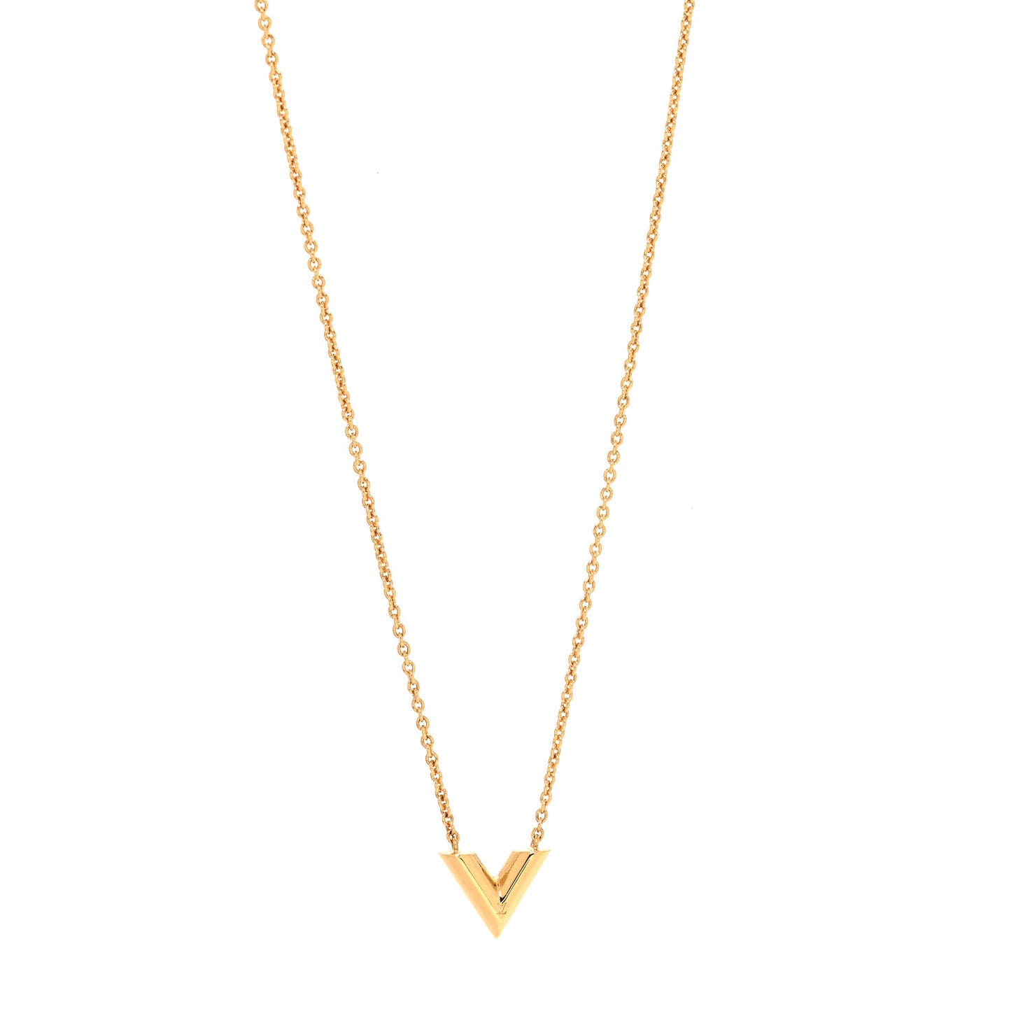 Brass Essential V Necklace Gold