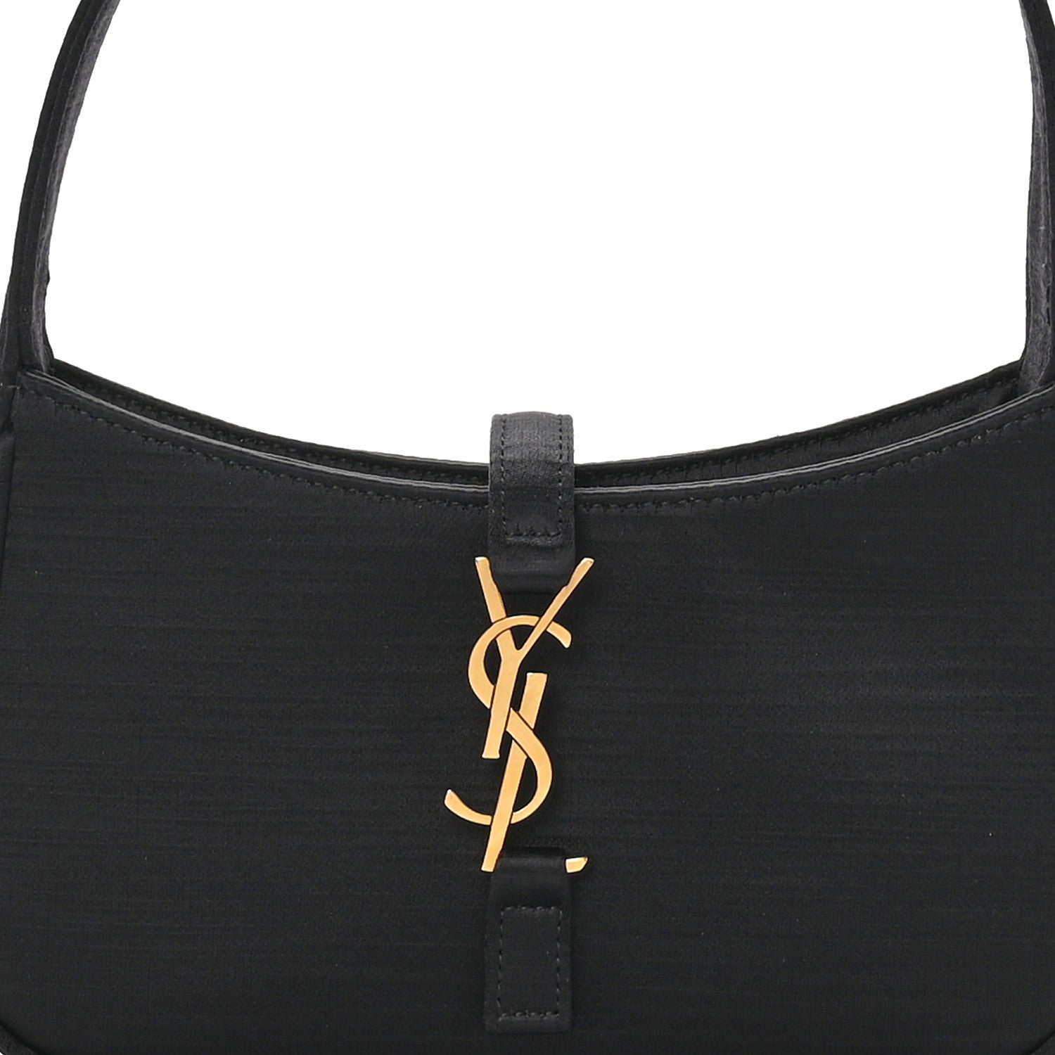 Saint Laurent Satin Le 5 A 7 Mini Hobo Black 8 of 10