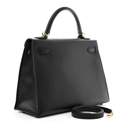 Hermes Epsom Kelly Sellier 32 Black 3 of 12