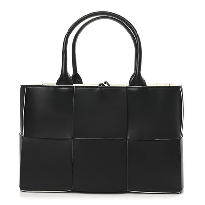 Bottega Veneta Nappa Maxi Intrecciato Small Arco Tote Black White 1 of 9