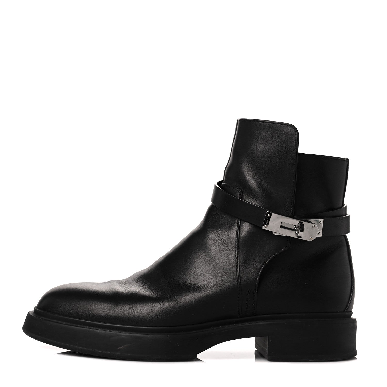 Hermes Calfskin Veo Ankle Boots 41.5 Black 1 of 8