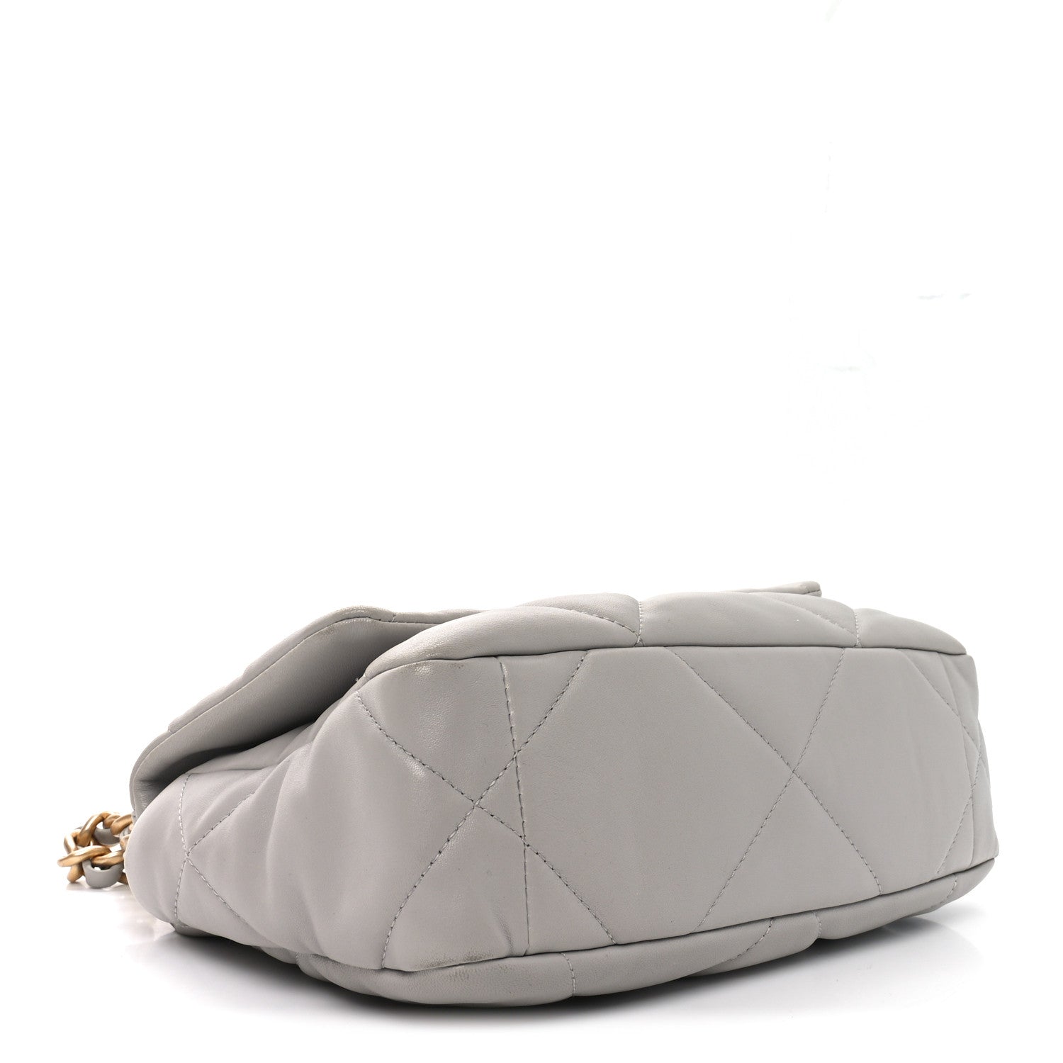Chanel Lambskin Quilted Medium Chanel 19 Flap Grey 4 of 11