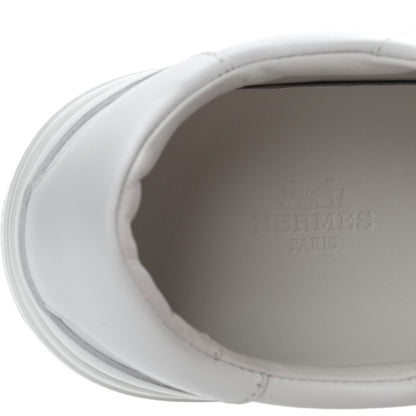 Hermes Calfskin Day Sneakers 37.5 White 6 of 9