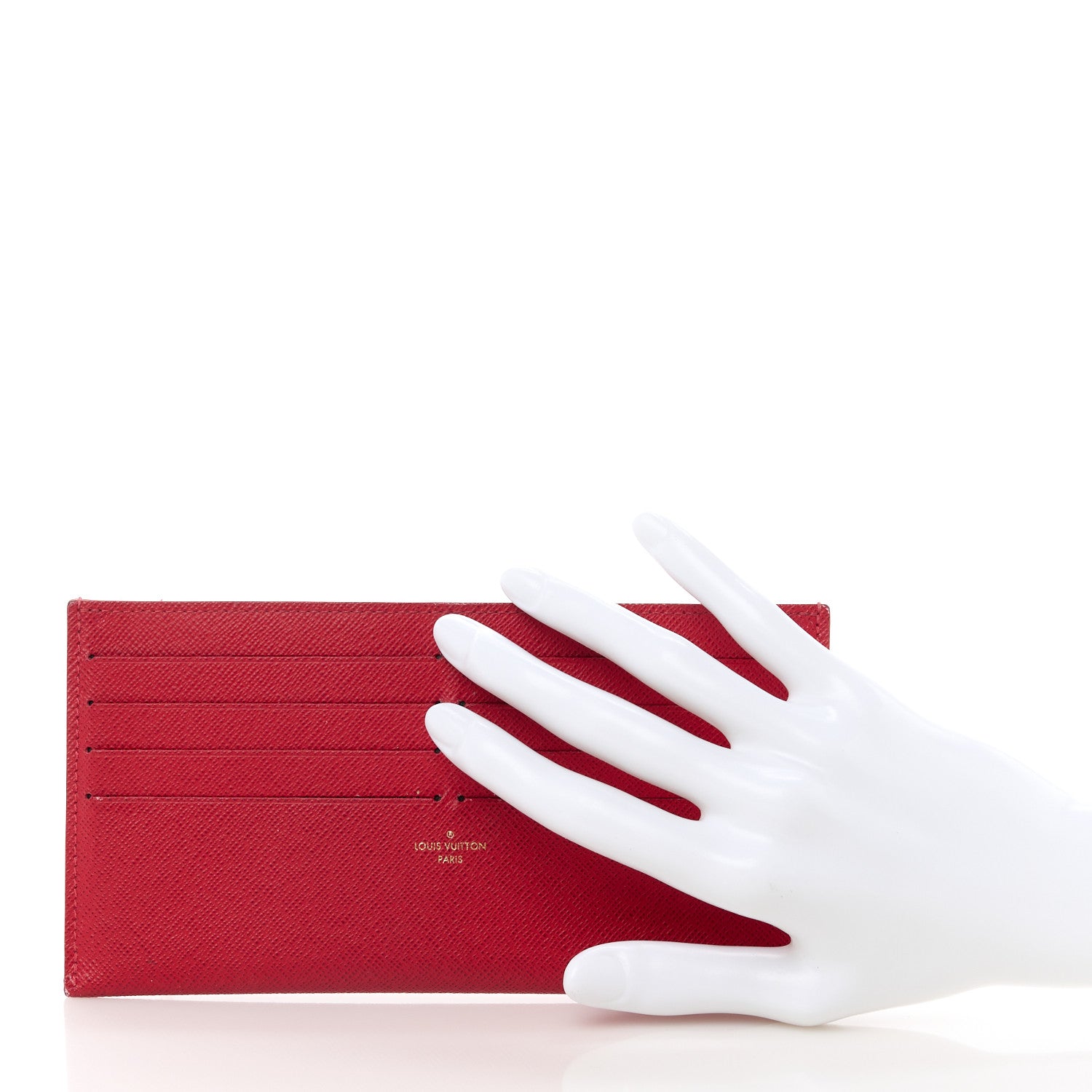 Louis Vuitton Calfskin Felicie Card Holder Insert Cherry 2 of 9
