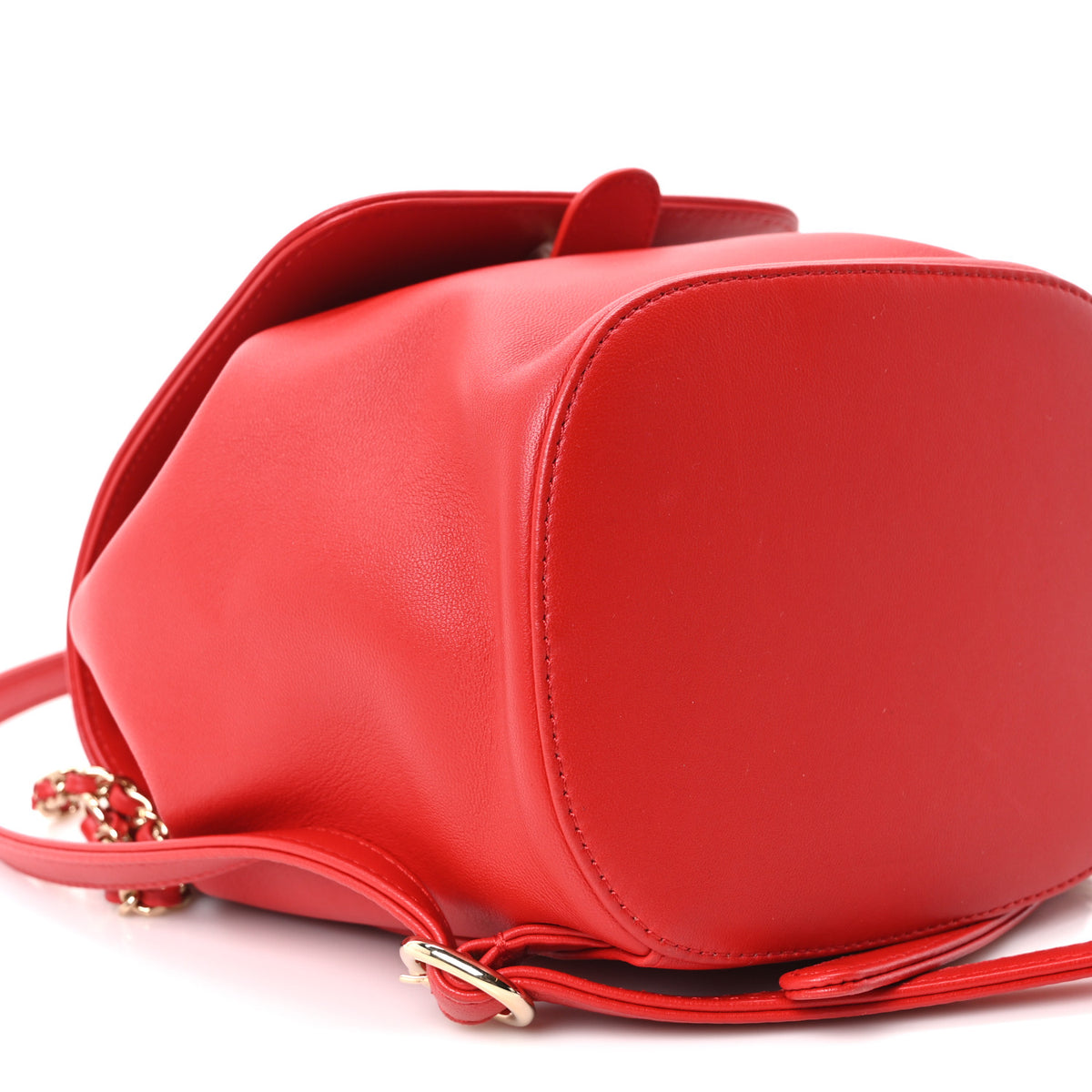 Chanel Lambskin CC Mania Backpack Red 8 of 9
