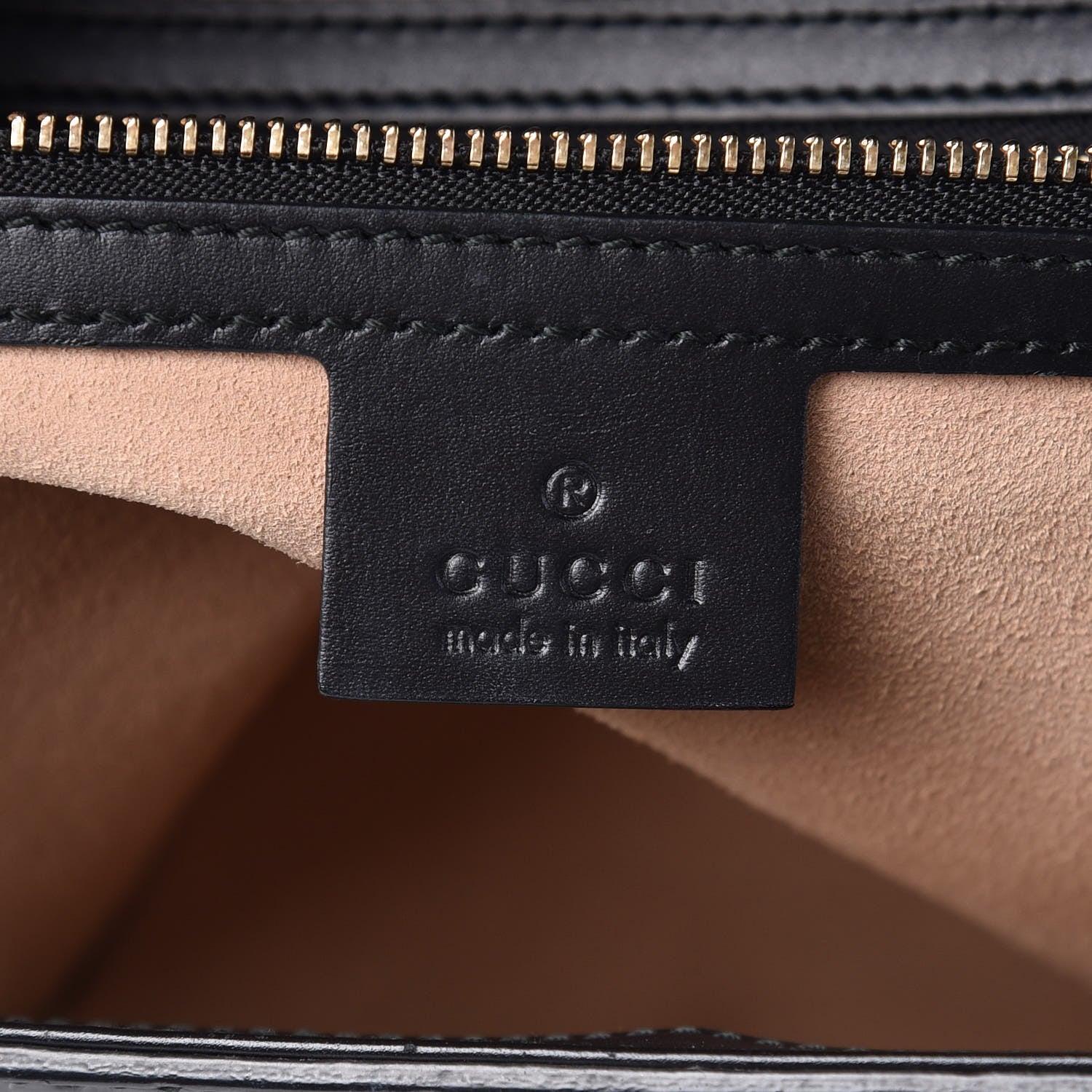 Gucci Guccissima Signature Medium Padlock Top Handle Bag Black 6 of 8
