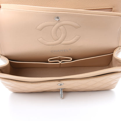 Chanel Caviar Quilted Medium Double Flap Beige Clair 5 of 10