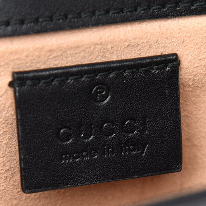 Gucci Calfskin Matelasse Super Mini GG Marmont Shoulder Bag Black 6 of 10