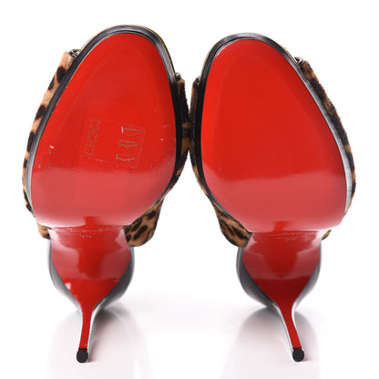 Christian Louboutin Pony Jaguar Specchio Patent Troubida 120 Pump 36 Version Brown 5 of 13