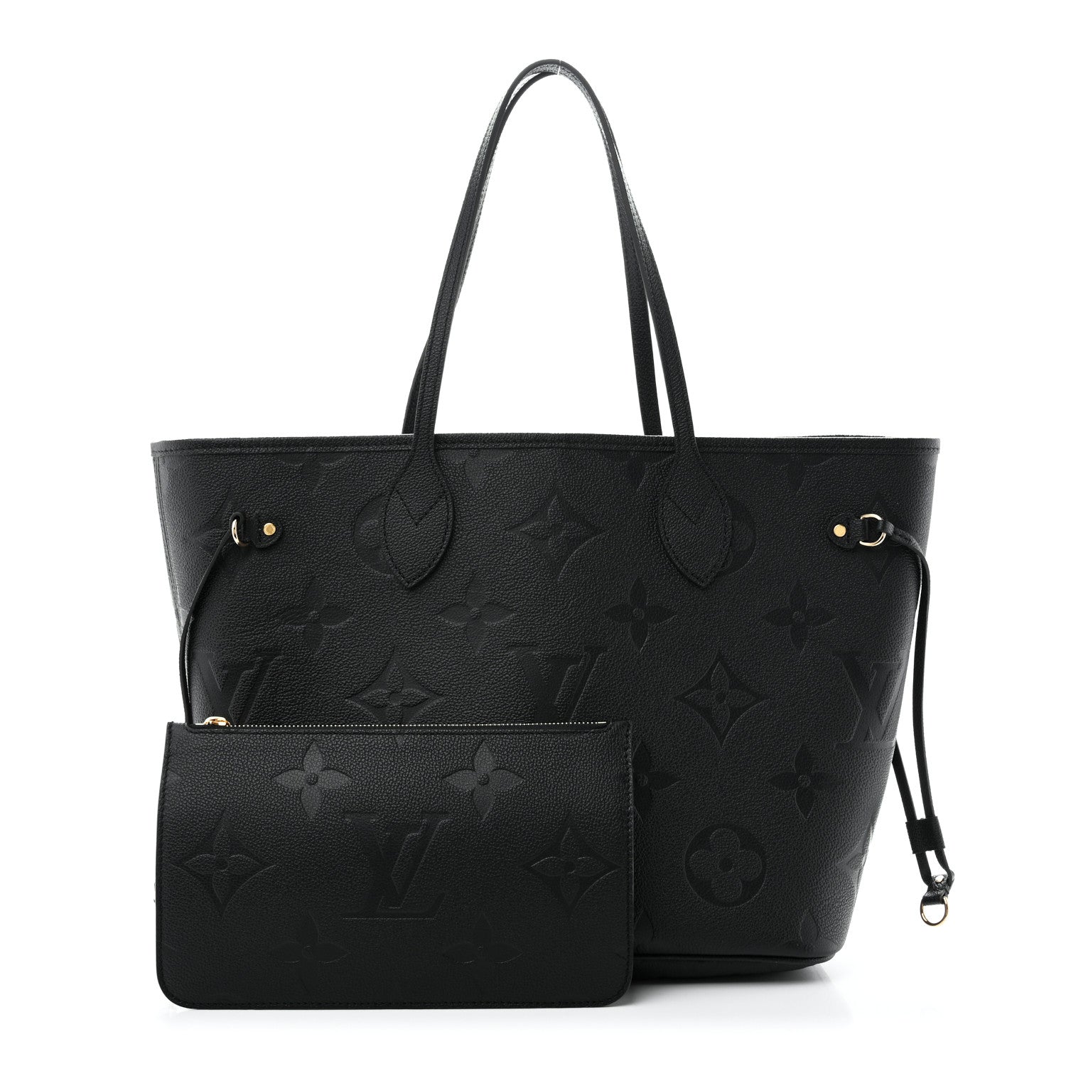 Louis Vuitton Empreinte Monogram Giant Neverfull MM Black 3 of 10