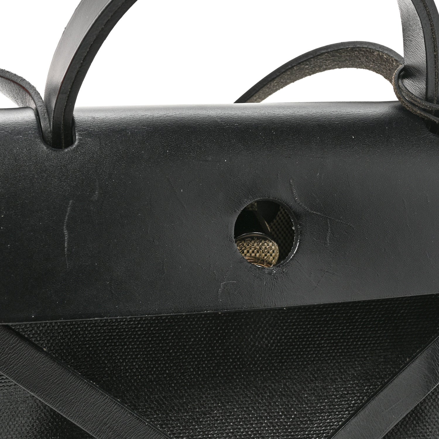 Hermes Toile H Berline Vache Hunter Herbag Zip PM 31 Black Ecru 13 of 14