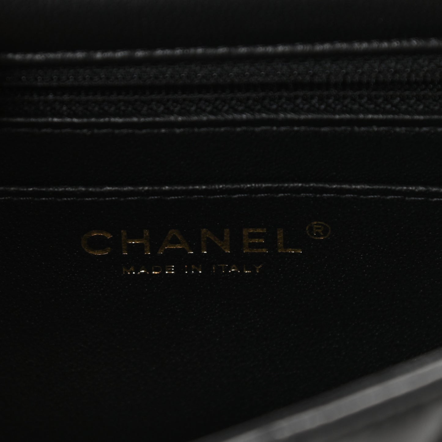 Lambskin Quilted Mini Rectangular Flap Black