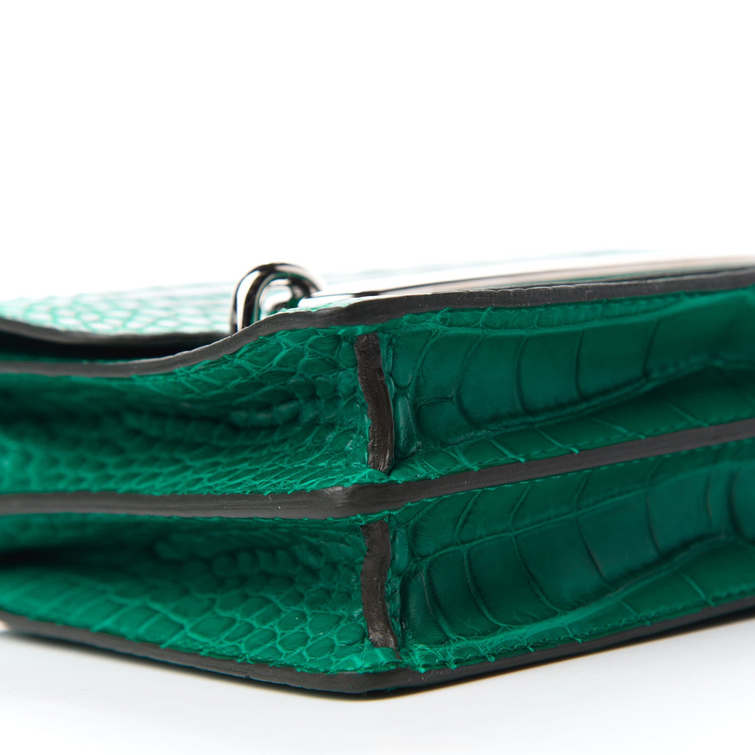 Hermes Matte Alligator Mini Sac Roulis Malachite 6 of 20