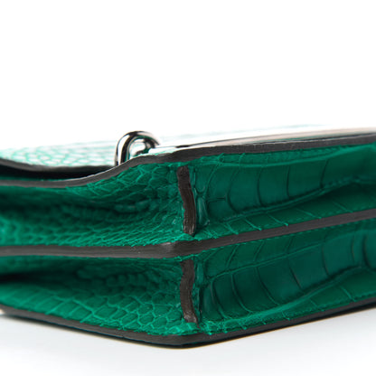 Hermes Matte Alligator Mini Sac Roulis Malachite 6 of 20