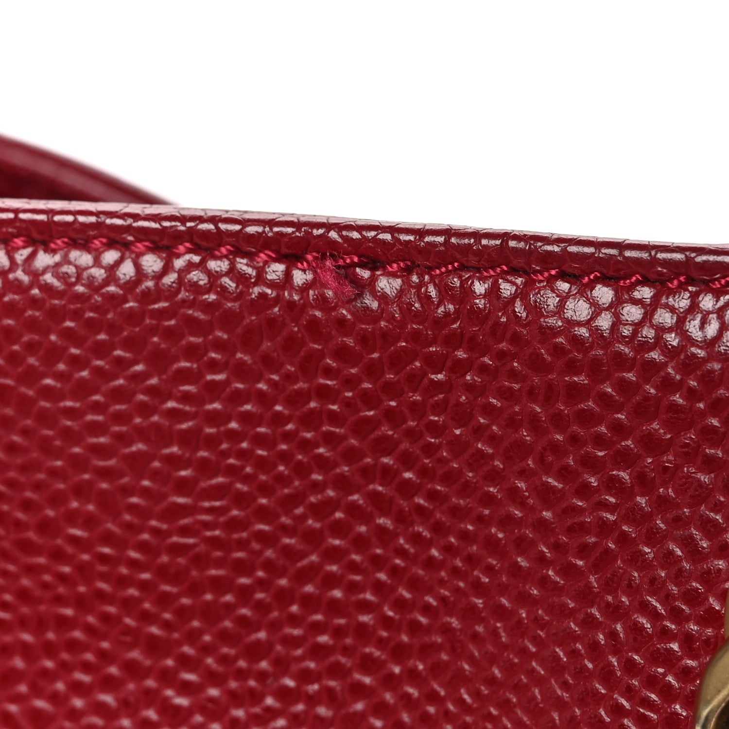 Chanel Caviar Pocket Shopping Tote Red 12 of 12
