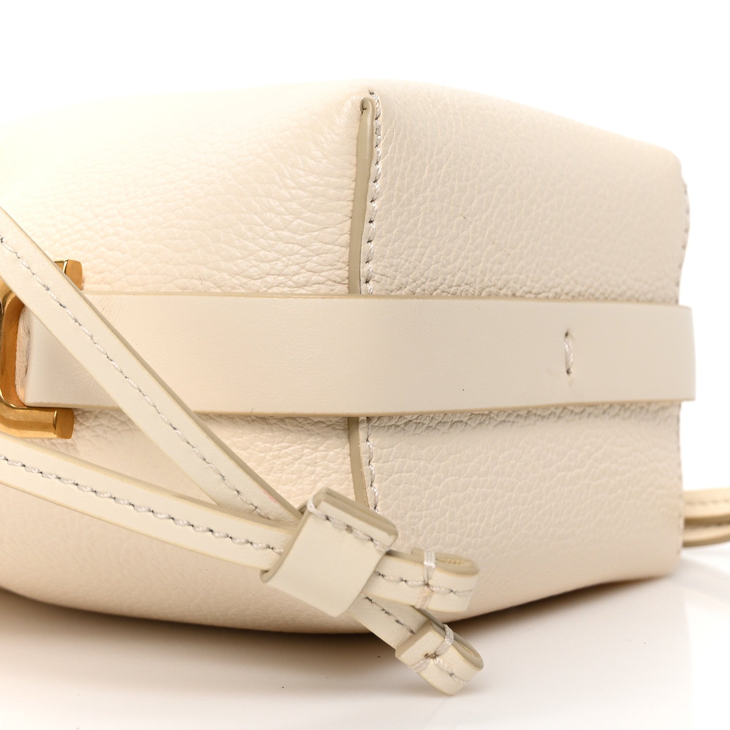 Chloe Grained Calfskin Micro Marcie Bucket Bag Misty Ivory 9 of 10