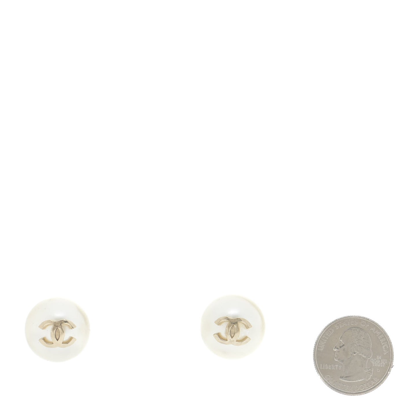 Pearl CC Large Earrings Gold