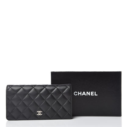 Chanel Lambskin Quilted Yen Wallet Black 9 of 9