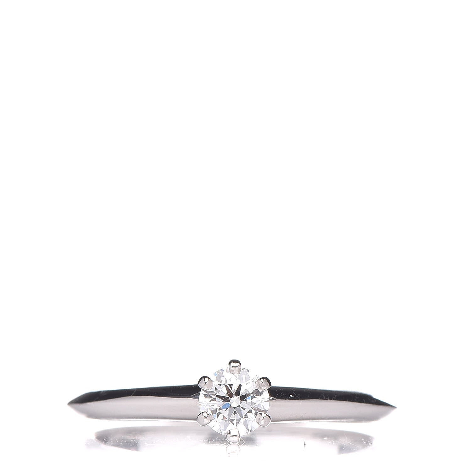 Tiffany Platinum Diamond .21ct Solitaire Engagement Ring 49 5 1 of 7