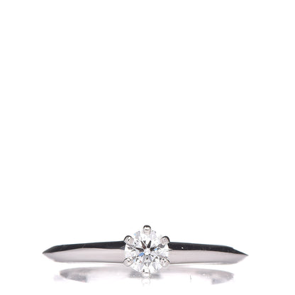 Tiffany Platinum Diamond .21ct Solitaire Engagement Ring 49 5 1 of 7
