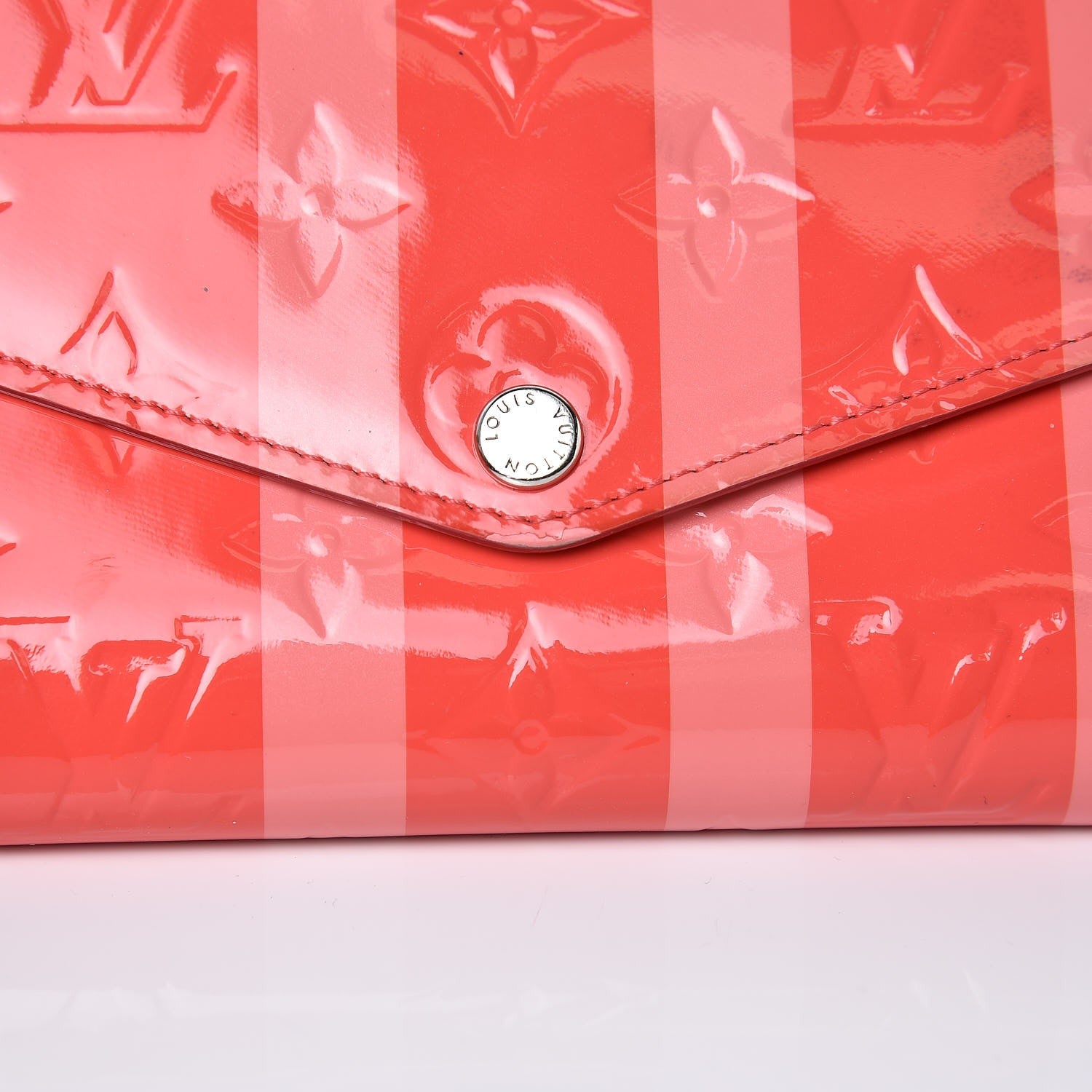 Louis Vuitton Vernis Rayures Sarah Wallet NM Poppy 9 of 10