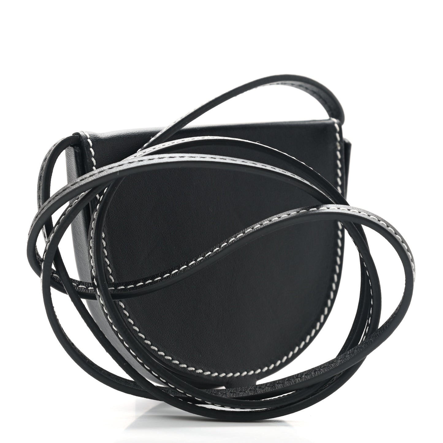Soft Calfskin Mini Heel Pouch Black