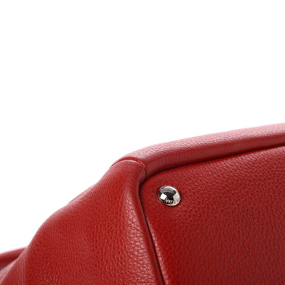 Prada Vitello Daino Shopping Tote Rosso 13 of 19
