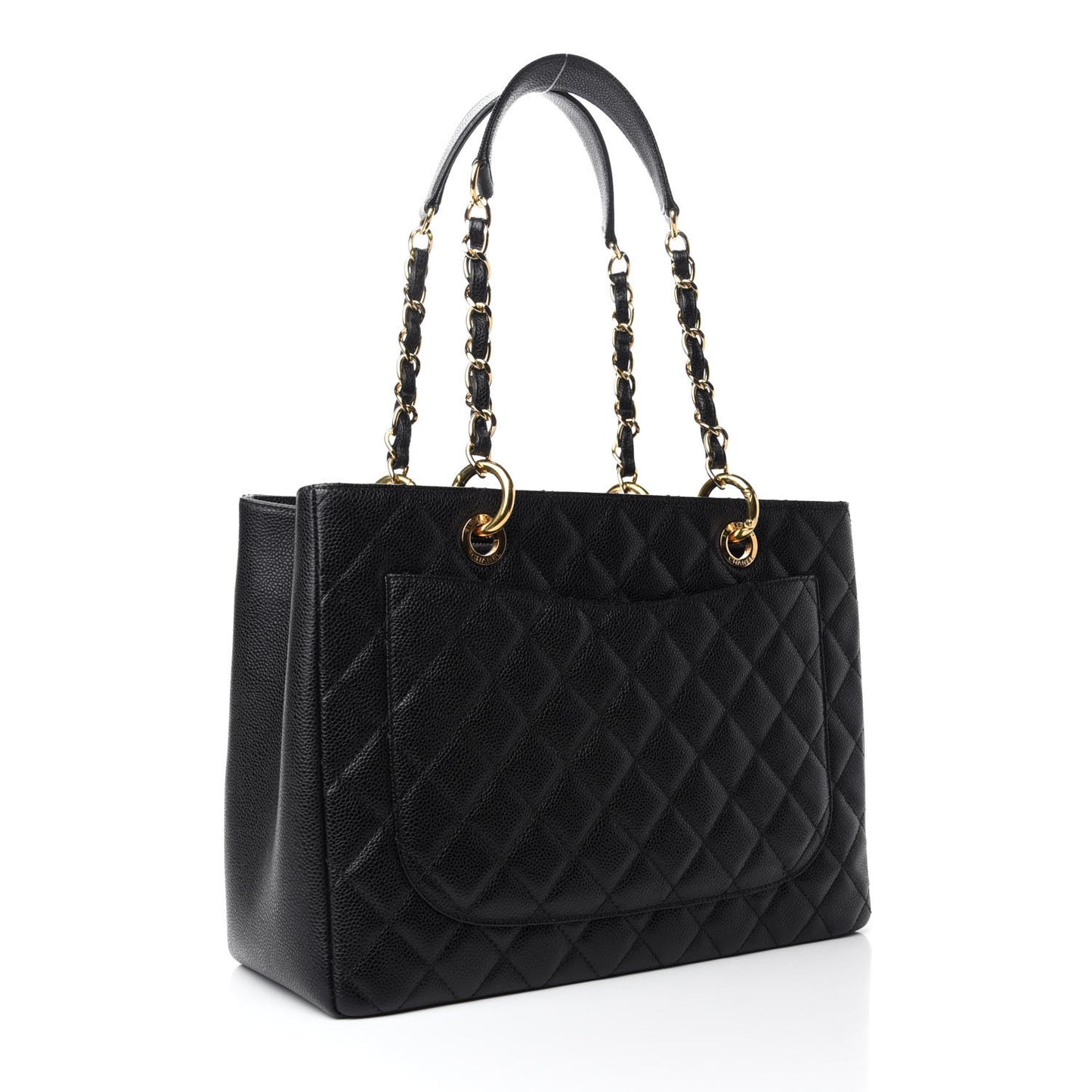 Caviar Quilted Grand Shopping Tote GST Black
