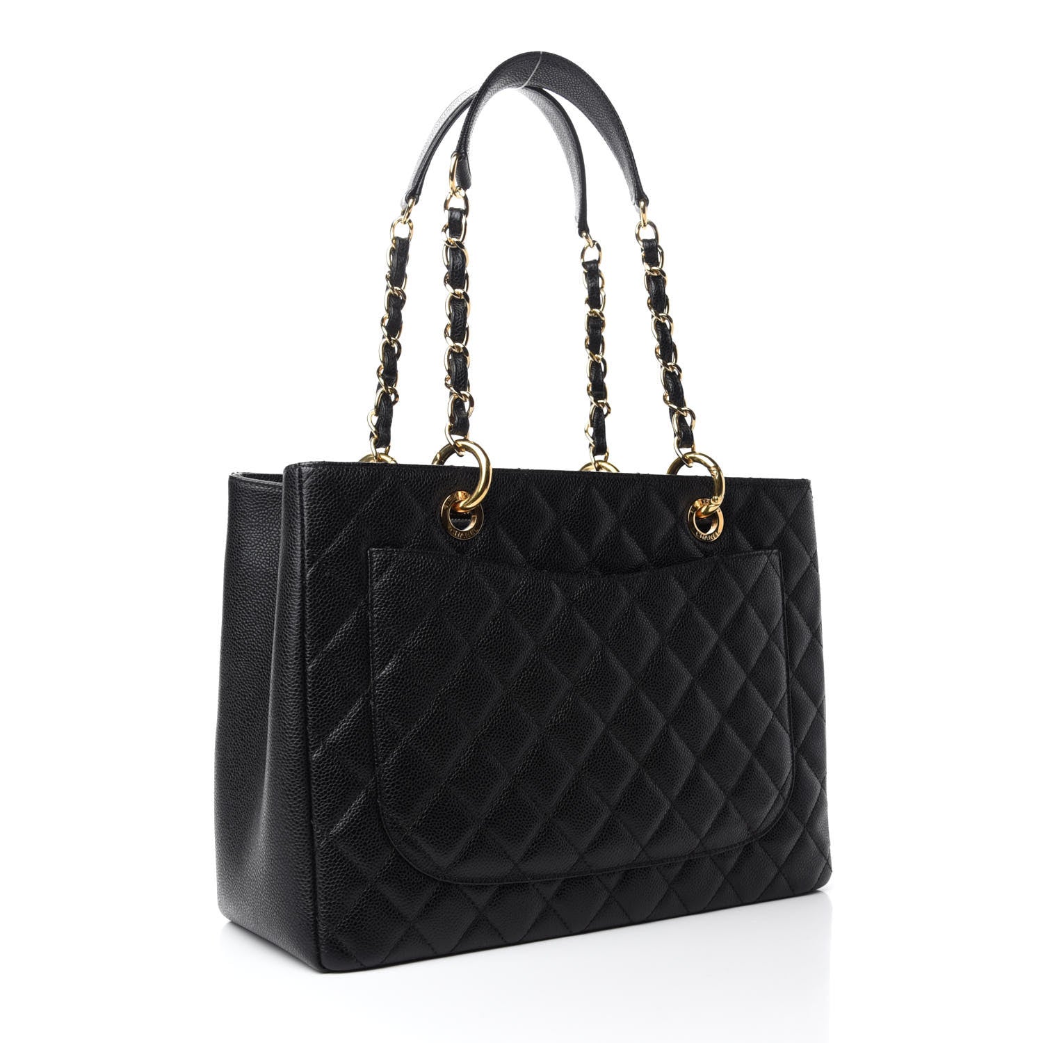 Chanel Caviar Quilted Grand Shopping Tote GST Black 3 of 10